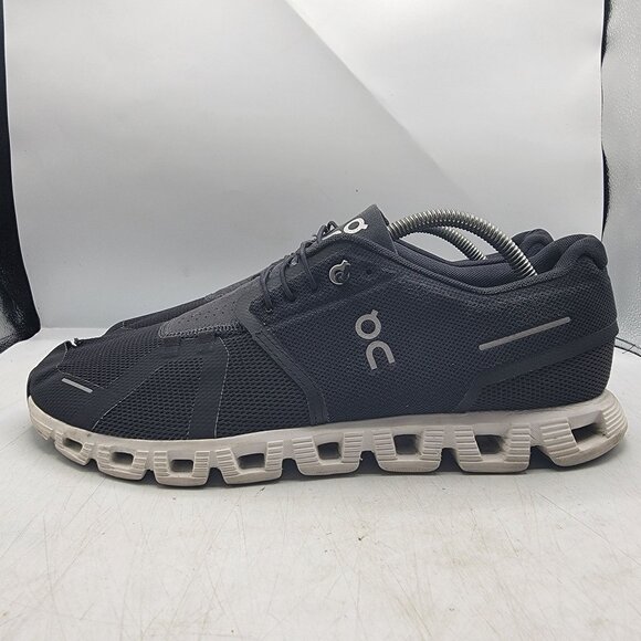 On Cloud 5 Mens 11 Black Athletic Shoes Running Walking Comfort Casual Outdoors - Picture 12 of 14